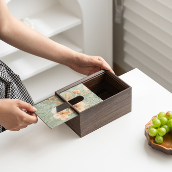 Cutie de șervețele din lemn, cu logo personalizabil, compatibilă cu șervețele de hârtie, multifuncțională pentru living