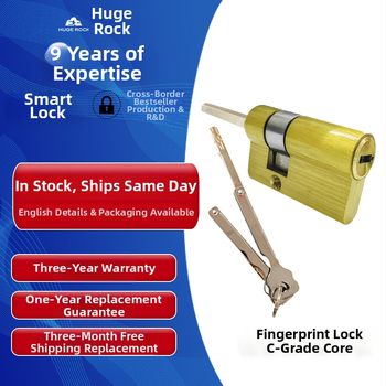 Zámkový cylindr s odtlačkom prsta, meď, automatický, proti krádeži, trieda C, pre inteligentné dvere