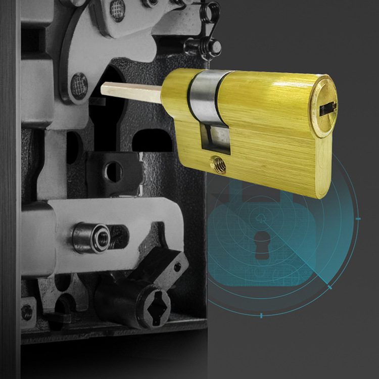 Zámkový cylindr s odtlačkom prsta, meď, automatický, proti krádeži, trieda C, pre inteligentné dvere