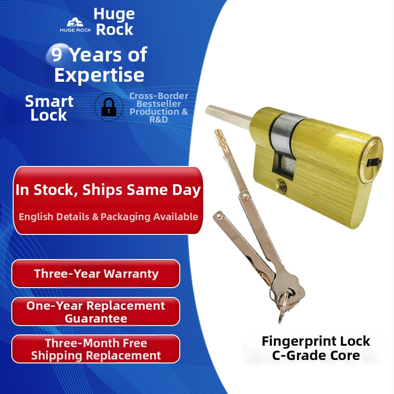 Zámkový cylindr s odtlačkom prsta, meď, automatický, proti krádeži, trieda C, pre inteligentné dvere