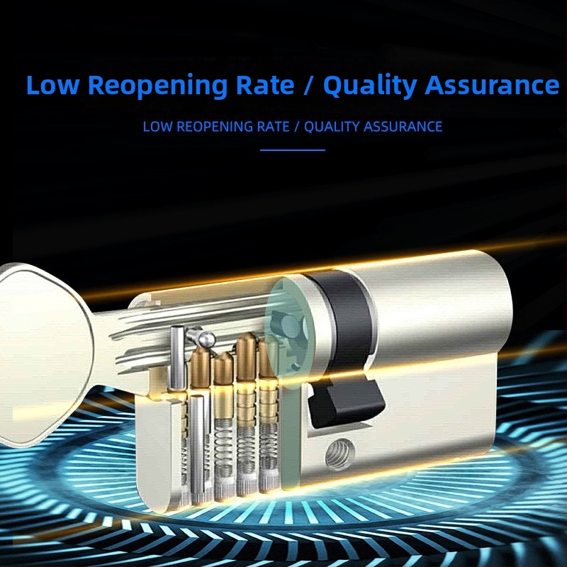 Le Lang meďný zámkový valec RCR-01, pre vnútorné drevené dvere, európsky štandard, moderný štýl