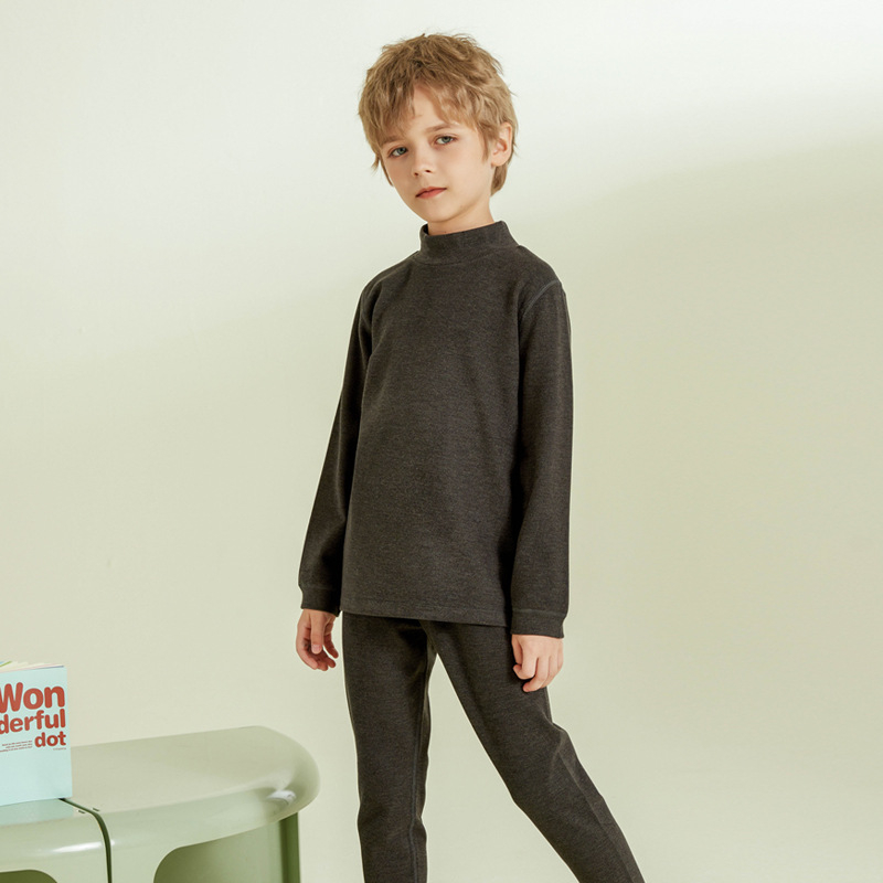 Vaikų terminis komplektas viršutiniam ir apatiniam drabužiui, dvipusis fliso pamušalas, storas, šiltas namų drabužiai