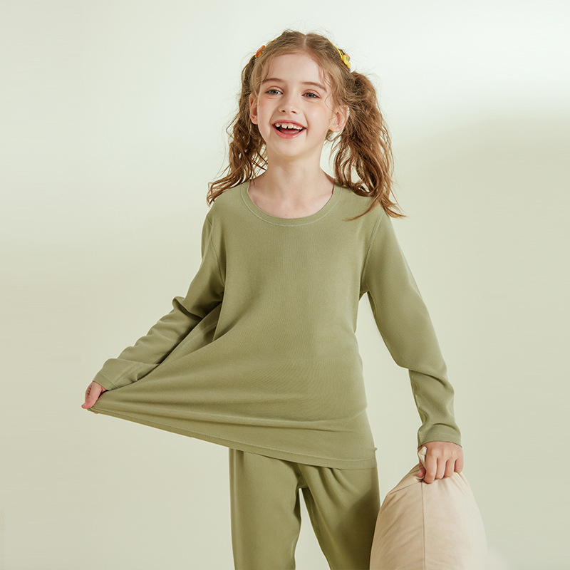 Vaikų terminis komplektas viršutiniam ir apatiniam drabužiui, dvipusis fliso pamušalas, storas, šiltas namų drabužiai