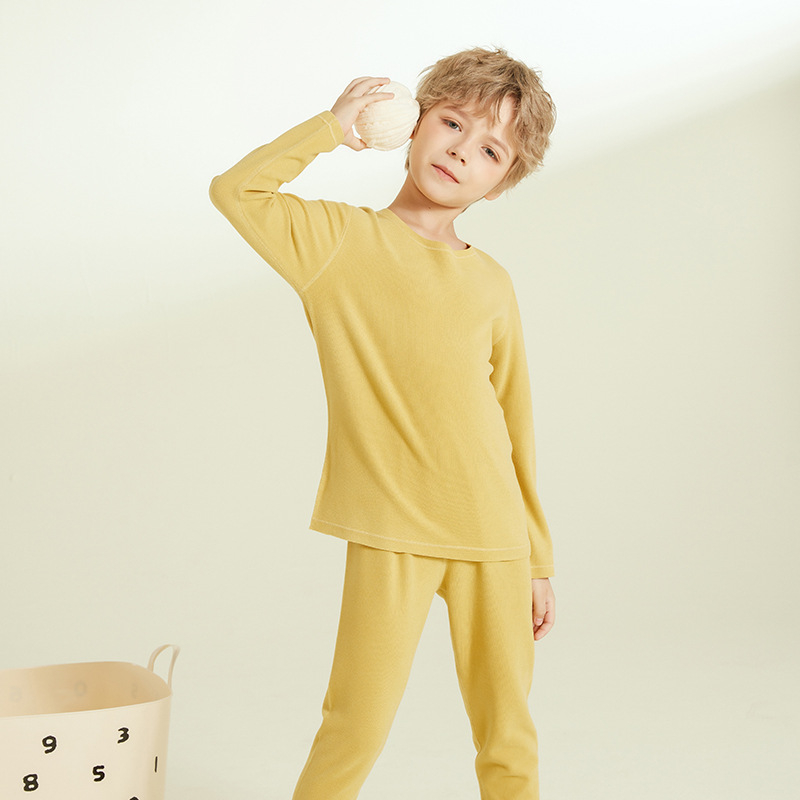 Vaikų terminis komplektas viršutiniam ir apatiniam drabužiui, dvipusis fliso pamušalas, storas, šiltas namų drabužiai