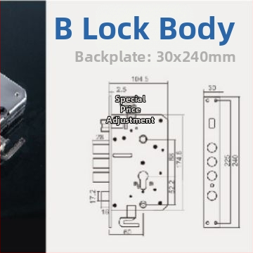 Telo zámku – oceľ, model 01112, značka Purrucker/Prucker, rozsah použitia 40-78, hmotnosť 5