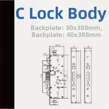 Telo zámku – oceľ, model 01112, značka Purrucker/Prucker, rozsah použitia 40-78, hmotnosť 5