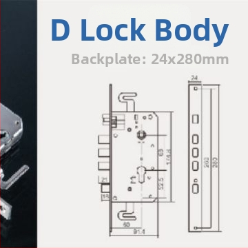 Telo zámku – oceľ, model 01112, značka Purrucker/Prucker, rozsah použitia 40-78, hmotnosť 5