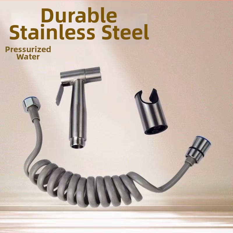 Jiukun 304 nehrdzavejúca oceľ toaletná čistiaca pištoľ — čistenie toalety, inštalácia možná