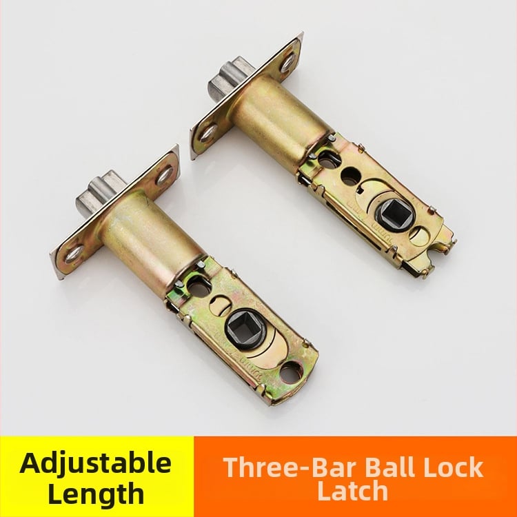 Kamuolinis užraktas durims, trijų polių, modelis 110, cinko lydinys, tinka vonios ir virtuvės durims, šiuolaikinis minimalistinis stilius