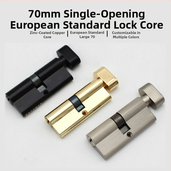 Zámkový cylindr, jednocylindrový typ, model RCR-01X; materiál: meď s povlakom zinku; súčasťou sú 3 meďové kľúče; vhodný pre vnútorné dvere, spálne a drevené dvere