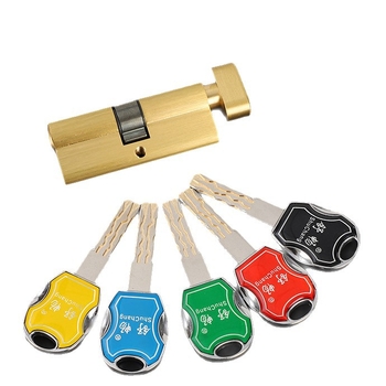 Meďový vnútorný zámkový cylinder, model Super C-Class, vhodný pre drevené vnútorné dvere, štýl ľahký luxus