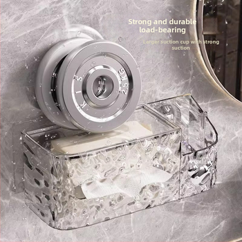 Salvrätikute kast seinale imukupiga, jäämustriga, veekindel, sobib tõmmatavate salvrätikute jaoks