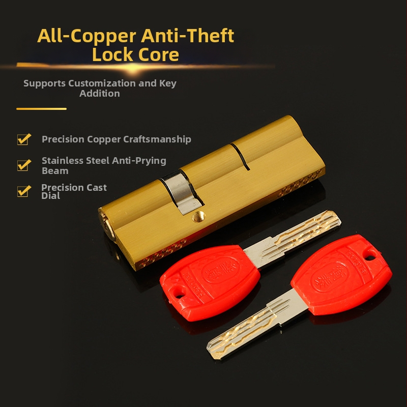 Zámkový cylindér – Super Class B, meďná škrupina a jadro, spracovanie na mieru, moderný minimalistický štýl pre bezpečnostné dvere