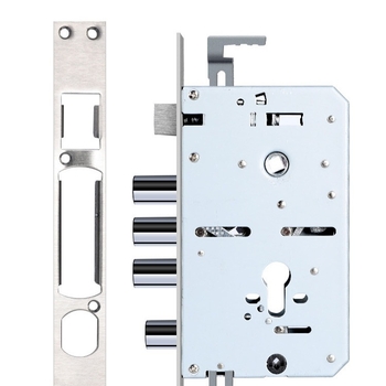 Biometrická zámka s odtlačkom prsta – špeciálne tvarovaný zámkový telpanel, vodítacia doska, nerezová oceľ, model 000, hmotnosť 0,1 kg
