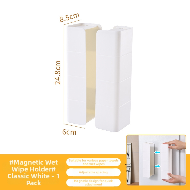 Jaotatud magnetiline salvrätikukarp – plastikust, sobib märgade salvrätikute jaoks, mitmekülgne, kaasaegne stiil