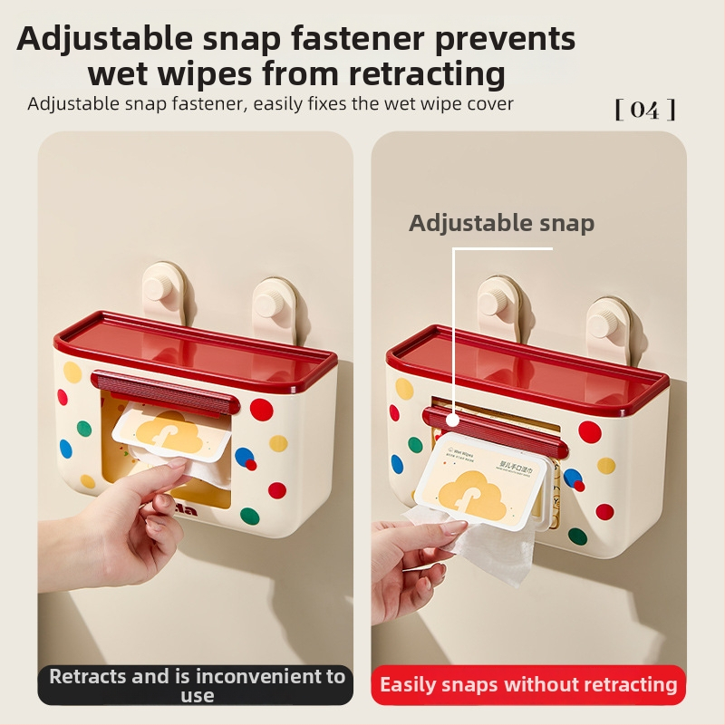 Mitro salvetēm uzglabāšanas kārbiņa ar sūkņa stiprinājumu un augšupvietoto salvetu turētāju – ABS, kvadrātiska forma, mūsdienīgs minimālisms