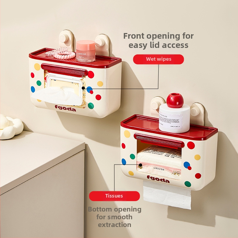 Mitro salvetēm uzglabāšanas kārbiņa ar sūkņa stiprinājumu un augšupvietoto salvetu turētāju – ABS, kvadrātiska forma, mūsdienīgs minimālisms