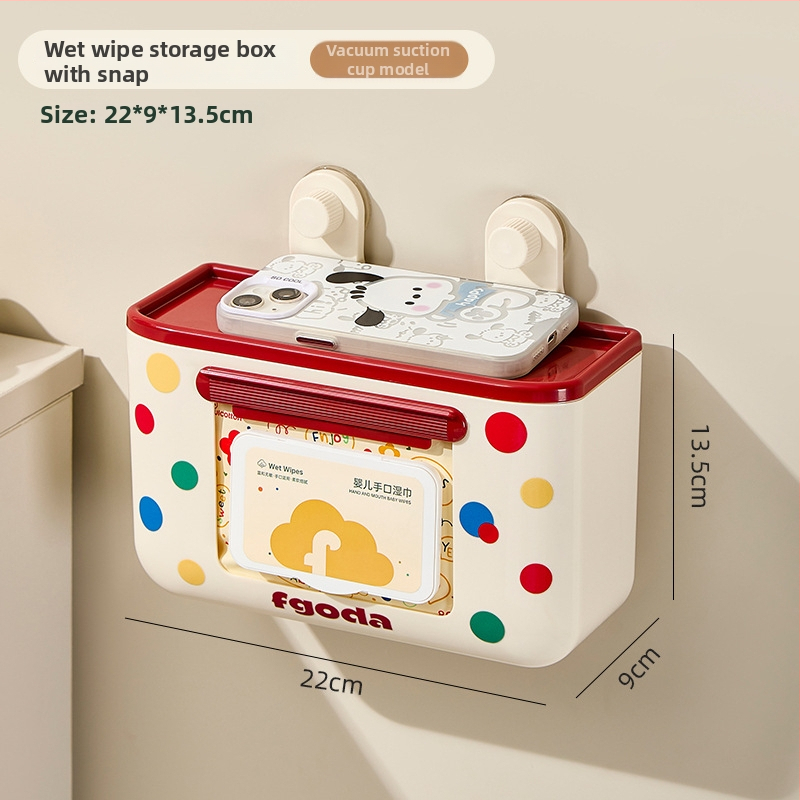 Siurbimo puodelio drėgnų servetėlių laikymo dėžutė su apverčiamu popieriaus rankšluosčių laikikliu – ABS, kvadratinė išvaizda, šiuolaikinis minimalistinis stilius