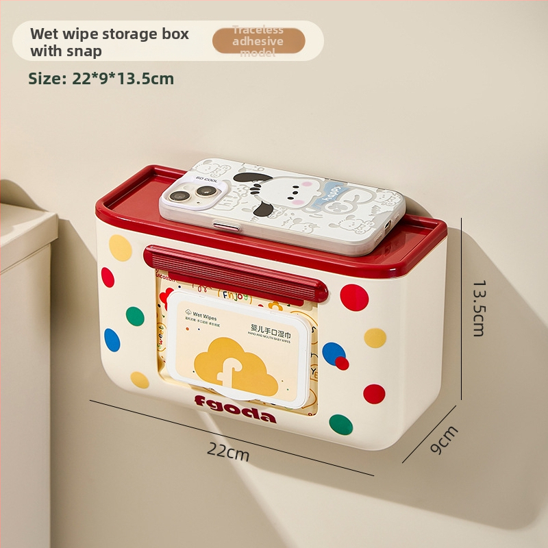 Siurbimo puodelio drėgnų servetėlių laikymo dėžutė su apverčiamu popieriaus rankšluosčių laikikliu – ABS, kvadratinė išvaizda, šiuolaikinis minimalistinis stilius