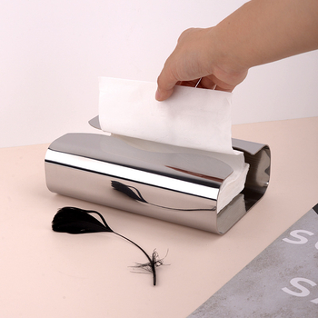 Roostevabast terasest salvrätikute karp, kerge luksusstiil, laineline muster, peegelviimistlus, mudel XT20220526