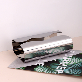 Roostevabast terasest salvrätikute karp, kerge luksusstiil, laineline muster, peegelviimistlus, mudel XT20220526