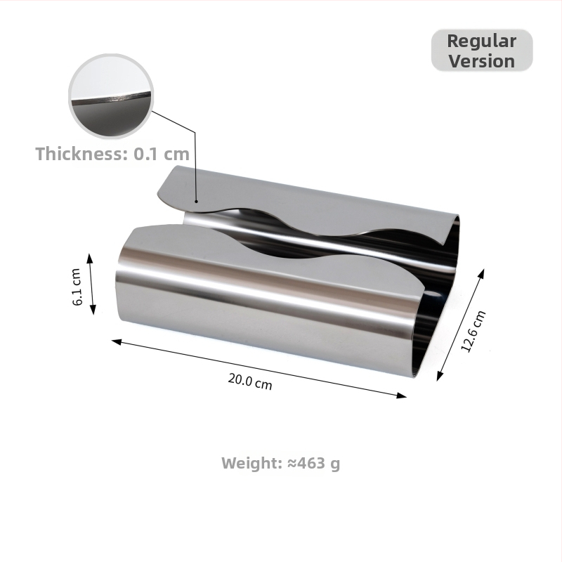 Roostevabast terasest salvrätikute karp, kerge luksusstiil, laineline muster, peegelviimistlus, mudel XT20220526