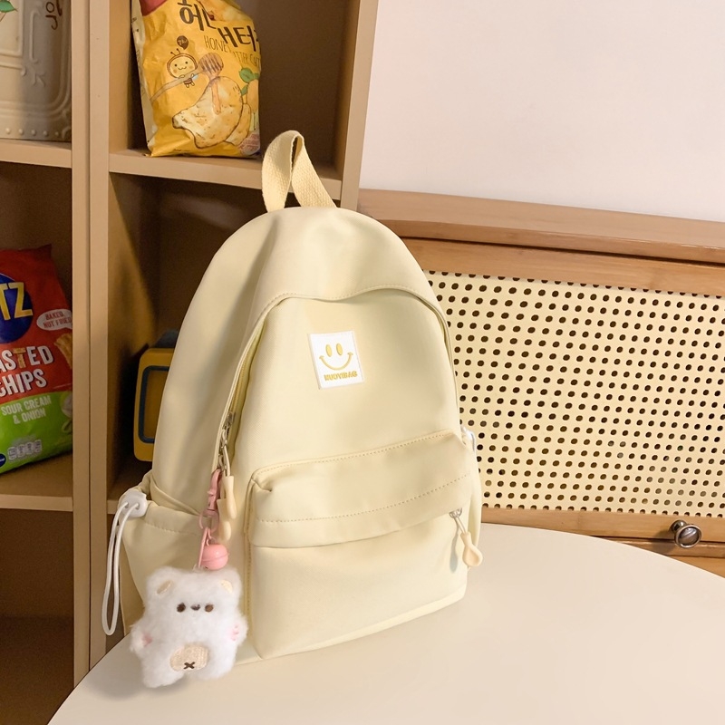 Lányoknak tervezett iskolatáska - nejlon, lélegző, légpárnás vállpánt, friss és édes stílus