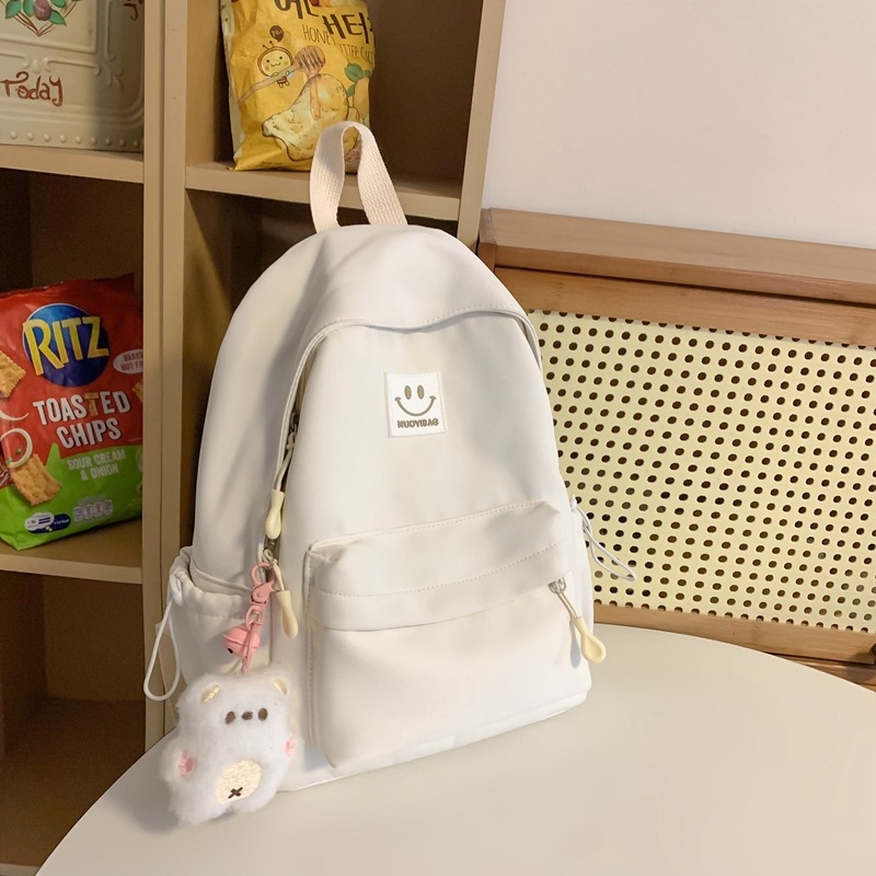 Lányoknak tervezett iskolatáska - nejlon, lélegző, légpárnás vállpánt, friss és édes stílus