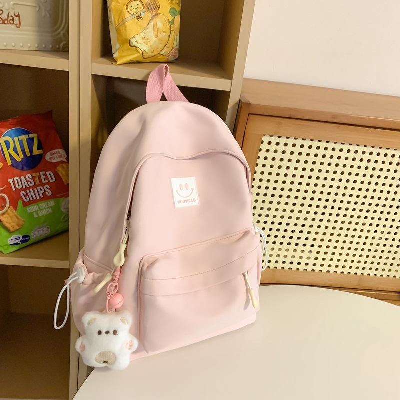 Lányoknak tervezett iskolatáska - nejlon, lélegző, légpárnás vállpánt, friss és édes stílus