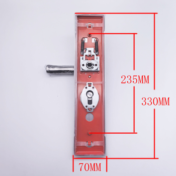 Lopás elleni ajtópanel fogantyú zár – rozsdamentes acél, modell 9009-03, tömeg 1100 g, panel vastagság 1,5 mm