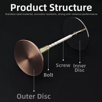 Zátka do dverí z nehrdzavejúcej ocele – vhodná pre protihákladné dvere a drevené dvere, hmotnosť 0,4, model: dverová zátka, štýl: moderný minimalistický