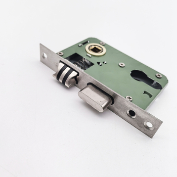 Telo zámku dverí, oválny model 50, nerezová oceľ + železo, hmotnosť 150 g, moderný minimalistický dizajn