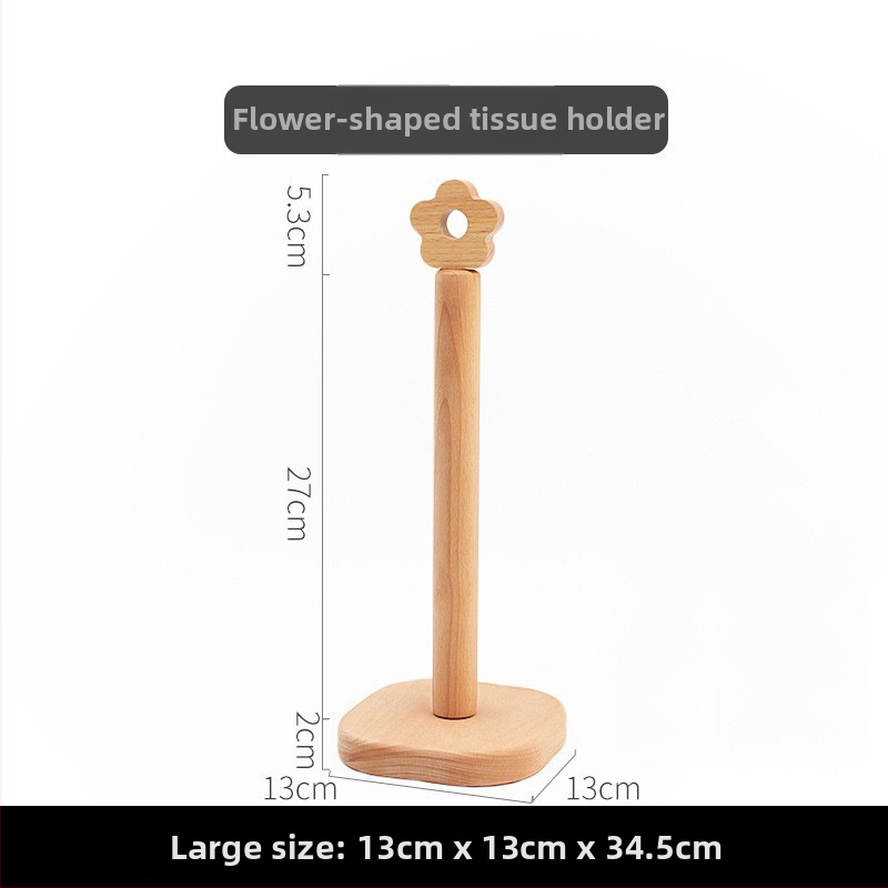 Vertikálny stojan na papier v kuchyni z bukového dreva, skladovací priestor na rolky, moderný minimalistický štýl, prispôsobiteľný tvar