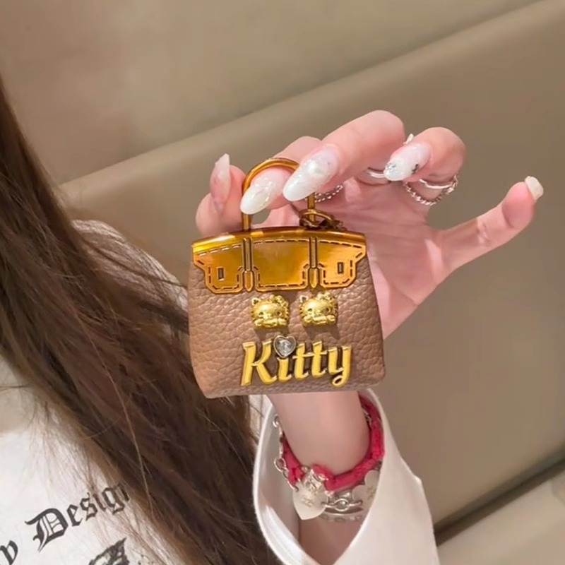 Mačji privjesak za ključeve – PU materijal, crtani stil, pogodno za torbe i ključeve automobila