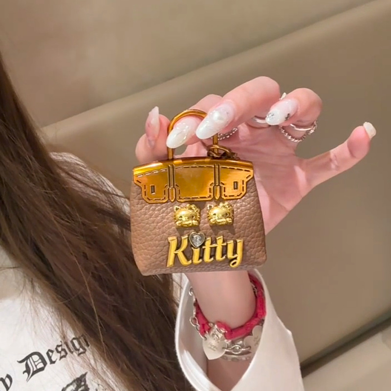 Mačji privjesak za ključeve – PU materijal, crtani stil, pogodno za torbe i ključeve automobila