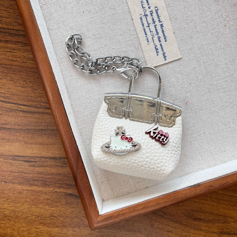 Mačji privjesak za ključeve – PU materijal, crtani stil, pogodno za torbe i ključeve automobila