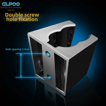 Душова стойка с хромирано покритие, държач с двойна дупка и двоен ъгъл; ABS материал; модел 40003; CUPC сертифициран; монтаж в корпус