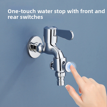 Noplūdes novēršanas ierīce virtuvei un vannas krānam, vienas pogas ūdens apturēšanas vārsts, noplūdes savienotājs