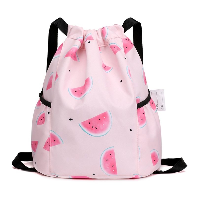 Детска раница с връзки, карикатурно сладък стил, найлон материал, капацитет под 20 л, подходяща за момичета и за началното училище