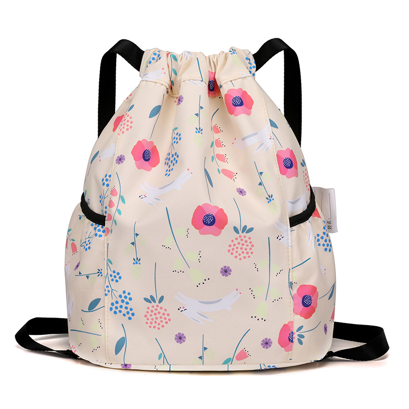 Детска раница с връзки, карикатурно сладък стил, найлон материал, капацитет под 20 л, подходяща за момичета и за началното училище