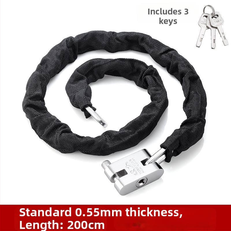 Yaxin grandinės spyna, mangano plienas, skirta dviračiams, motociklams ir elektrinėms transporto priemonėms, šiuolaikinis minimalistinis dizainas