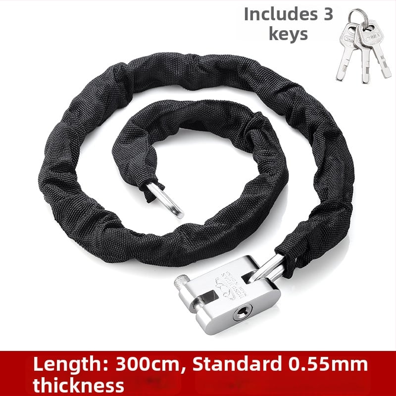 Yaxin grandinės spyna, mangano plienas, skirta dviračiams, motociklams ir elektrinėms transporto priemonėms, šiuolaikinis minimalistinis dizainas