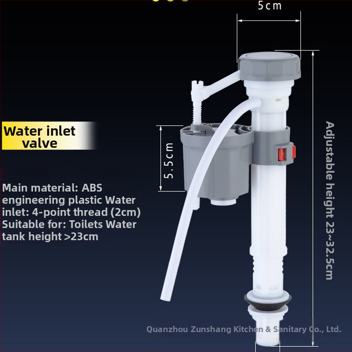 Saomao Plastist WC-tanki sisenev ventiil — teleskoopiline, koduseks kasutamiseks, modernne minimalistlik stiil