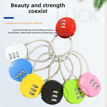 Kombinuojama spyna su U formos kabeliu, cinko lydinys – mini spyna mokyklinėms kuprinėms, kuprinėms ir pieštukų dėžutėms