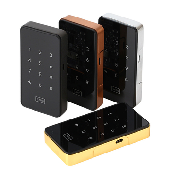 Kapilukk puudutustundliku sensoriga ja digitaalsete paroolidega, mudel 205, plastikust, sobib puidust ja metallist kappidele, tüüp numbrid, kaasaegne minimalistlik stiil