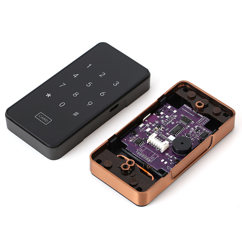 Kapilukk puudutustundliku sensoriga ja digitaalsete paroolidega, mudel 205, plastikust, sobib puidust ja metallist kappidele, tüüp numbrid, kaasaegne minimalistlik stiil