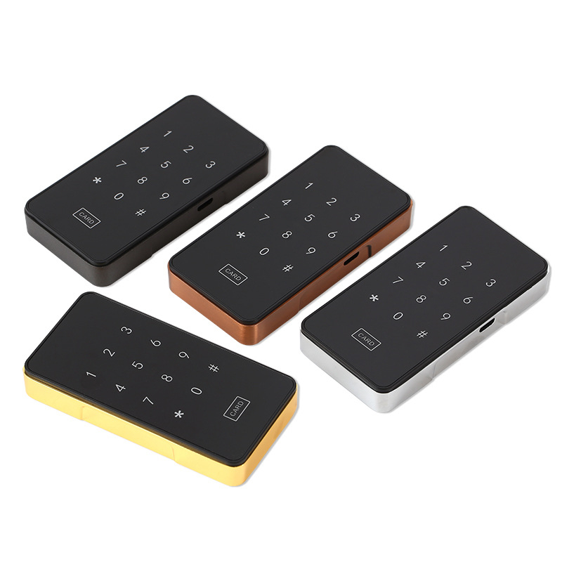 Kapilukk puudutustundliku sensoriga ja digitaalsete paroolidega, mudel 205, plastikust, sobib puidust ja metallist kappidele, tüüp numbrid, kaasaegne minimalistlik stiil