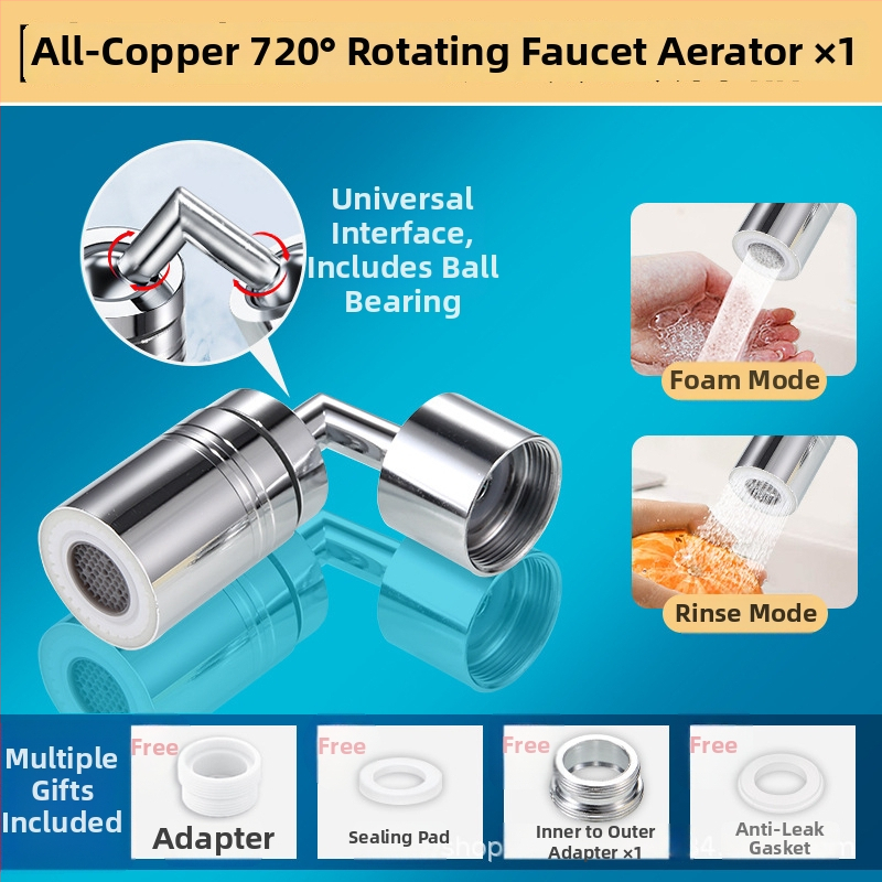 Sisemise keermestuse laiendamine kraanile – vask, aerator, kaasaegne minimalistlik stiil