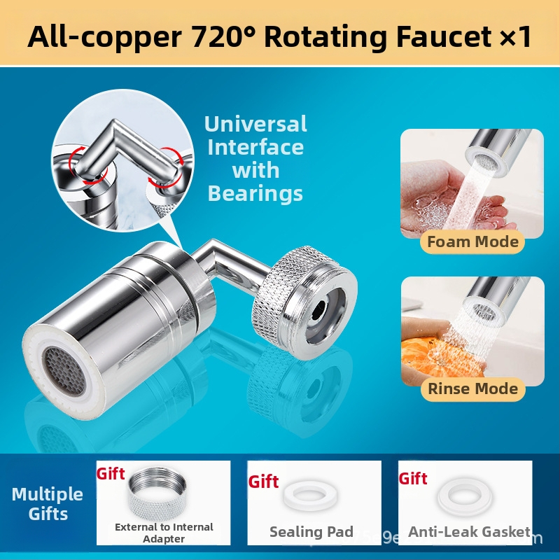 Sisemise keermestuse laiendamine kraanile – vask, aerator, kaasaegne minimalistlik stiil