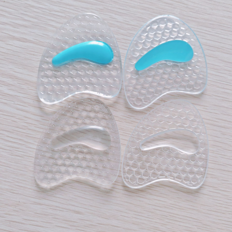 Predná podložka na prednú časť chodidla pre sandále a podpätky — PU materiál, dizajn včelího úľa, vyvýšená stielka, podložka pre sandále